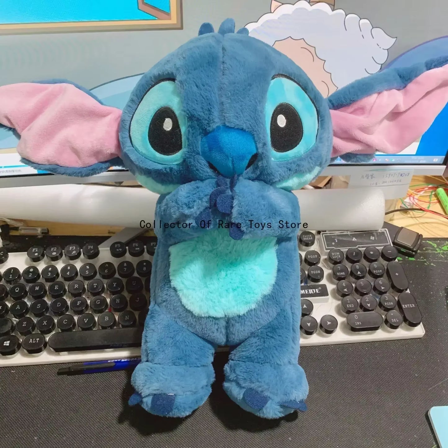 Stitch Sleep Companion Sound Soothing Music Children's Plush Toy Baby with Airbag Breathing Light Doll