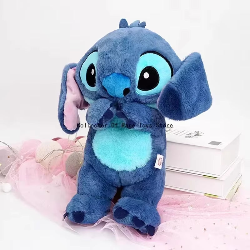 Stitch Sleep Companion Sound Soothing Music Children's Plush Toy Baby with Airbag Breathing Light Doll 