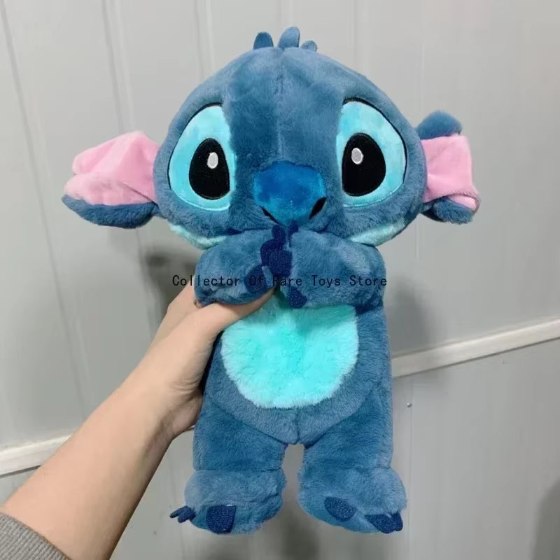 Stitch Sleep Companion Sound Soothing Music Children's Plush Toy Baby with Airbag Breathing Light Doll 