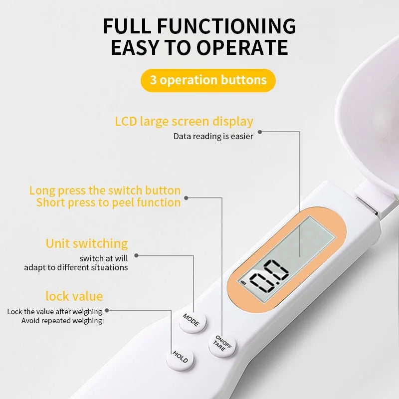 Electronic Kitchen Scale Digital Measuring Food Flour Digital Spoon Scale