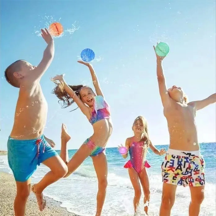 Reusable Water Balloons Quick Fill Self Sealing for Summer Splash Games Durable Pool Party Toys Kids Adults Gift Set 1-20Pcs