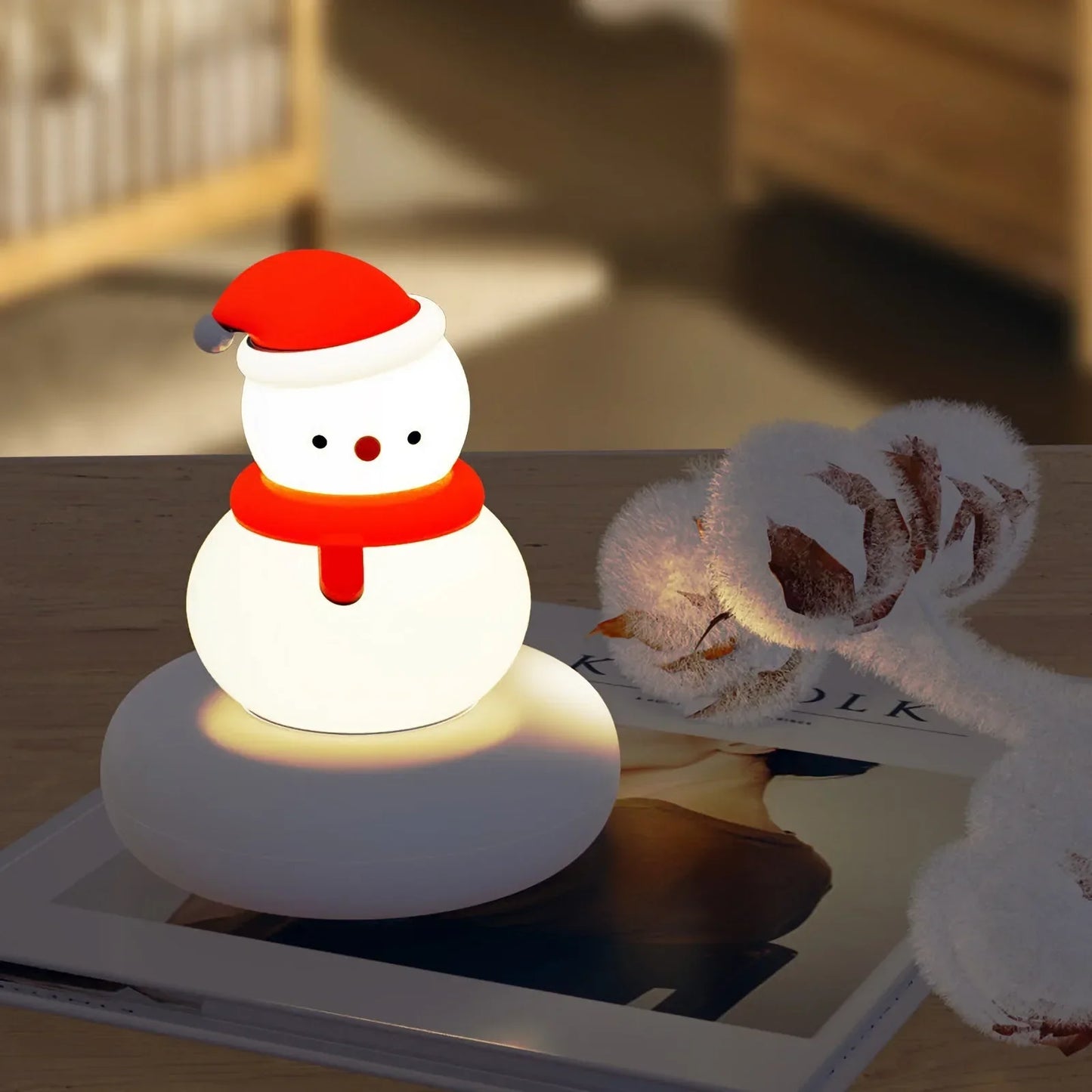 Cute Animal Night Light Novelty 3 Level Dimmable Nursery Nightlight USB Rechargeable Table Lamp 
