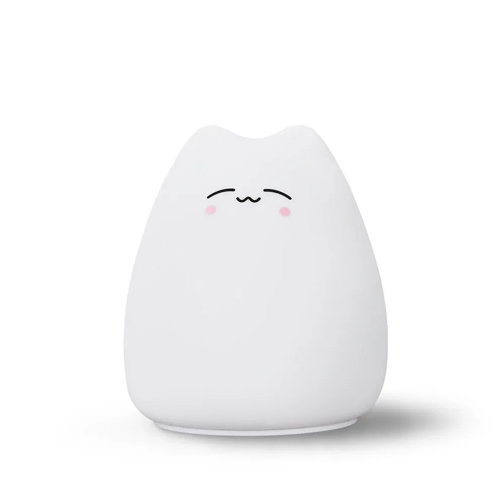 Cute Animal Night Light Novelty 3 Level Dimmable Nursery Nightlight USB Rechargeable Table Lamp 