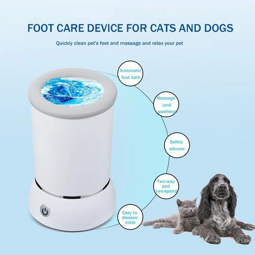 Fully Automatic Smart Pet Foot Washing Cup Low Noise Cleaner Electric Dog Pet Clean Paw Foot 