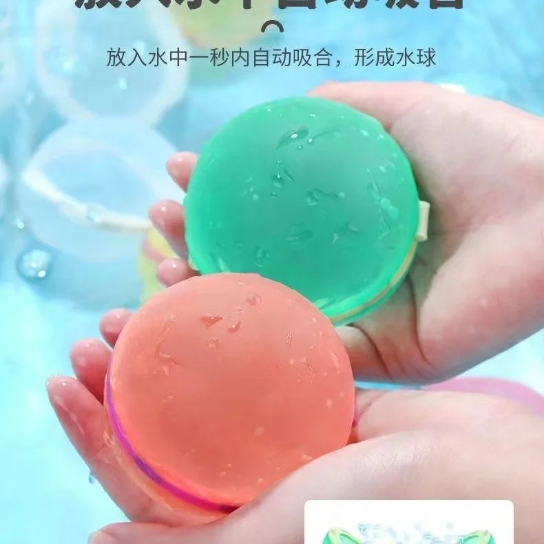 Reusable Water Balloons Quick Fill Self Sealing for Summer Splash Games Durable Pool Party Toys Kids Adults Gift Set 1-20Pcs