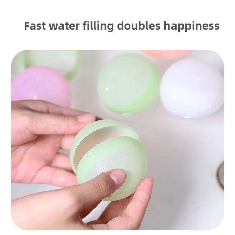 Reusable Water Balloons Quick Fill Self Sealing for Summer Splash Games Durable Pool Party Toys Kids Adults Gift Set 1-20Pcs