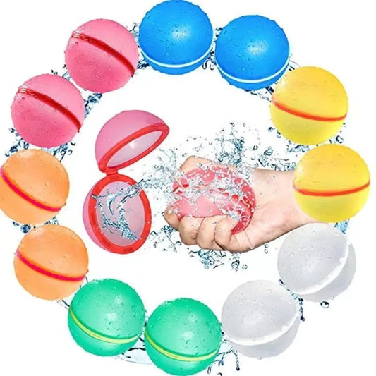Reusable Water Balloons Quick Fill Self Sealing for Summer Splash Games Durable Pool Party Toys Kids Adults Gift Set 1-20Pcs