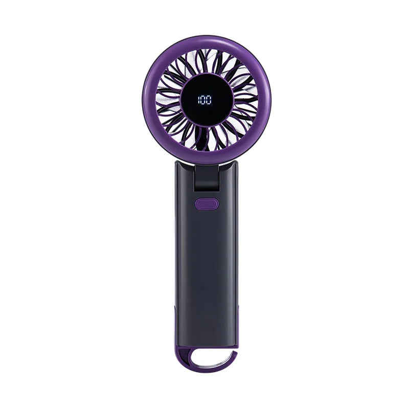 3-In-1 Portable Mini Fan: Handheld/Neck Hanging/Foldable, USB Rechargeable for Summer, Camping, Travel | Long-Lasting Cooling